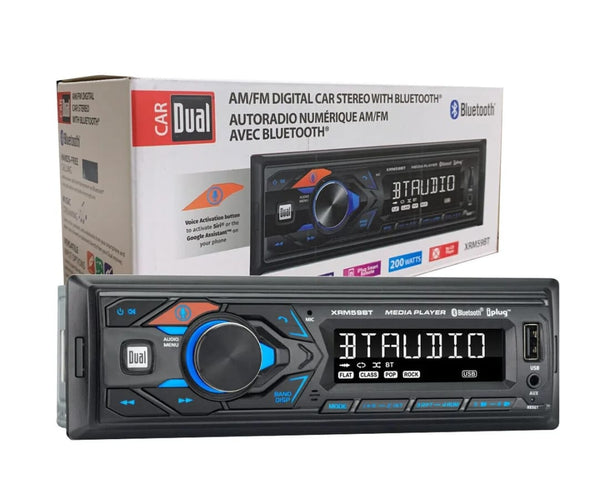 Estereo para auto Multimedia Digital XRM59BT Am/Fm dual con Bluetooth y Usb /entrada Auxiliar