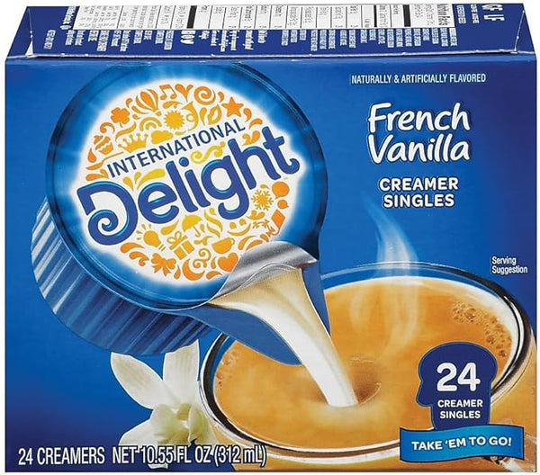 International Delight Crema De Café Individual, Vainilla Francesa - 24 Unidades