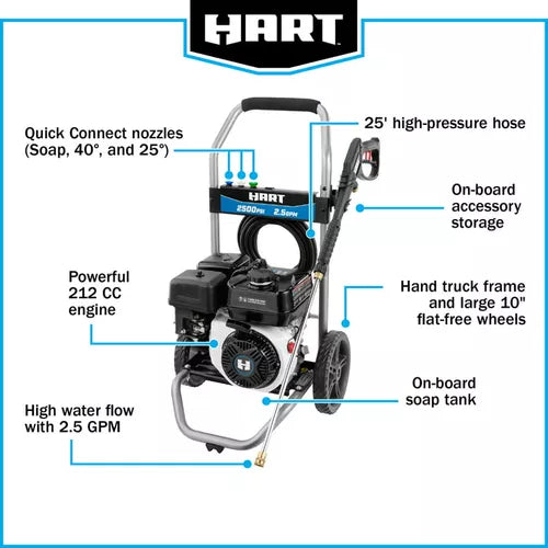 Hidrolavadora A Gasolina Hart 2500 psi calidad