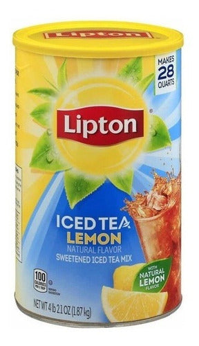 Mezcla de té helado Lipton, limón, 28 qt, paquete de 2