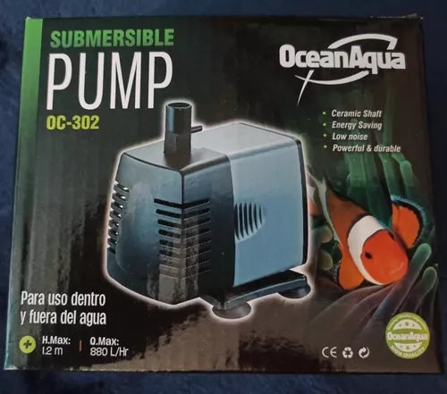 Bomba Sumergible Para Acuario Oceanaqua Oc 302 880l/h